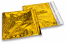 Envelopes de folha metalizada coloridos - Dourado holográfico 165 x 165 mm | PIT Packaging.pt | Envelopesonline