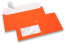 Envelopes néon - laranja, com janela 45 x 90 mm, posição da janela 20 mm do lado esquerda e 15 mm do abaixo | PIT Packaging.pt | Envelopesonline