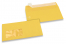 Amarelo botão-de-ouro, envelopes coloridos com janela, 110 x 220 mm (DL), janela à esquerda, formato da janela 45 x 90 mm, posição da janela a 20 mm da esquerda / 15 mm de baixo, fecho adesivo, papel colorido 120 gramas | PIT Packaging.pt | Envelopesonline