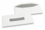 Envelopes com janela, branco, 109 x 224 mm, janela centrada 25 x 110 mm, posição da janela 53 mm do esquerda e 40 mm do baixo, com goma, 80 gramas, peso unit. aprox. 3 g. | PIT Packaging.pt | Envelopesonline