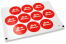 Selos para envelope de nascimento - Ch&aacute; de beb&eacute; vermelho | PIT Packaging.pt | Envelopesonline