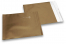 Envelopes coloridos de película metalizada mate - Dourado 165 x 165 mm | PIT Packaging.pt | Envelopesonline
