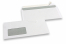 Envelopes com janela básicos, 110 x 220 mm, 80 g, janela à esquerda 45 x 90 mm, posição da janela 20 mm do esquerda e 15 mm do baixo, fecho autocolante | PIT Packaging.pt | Envelopesonline