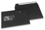 Preto, envelopes coloridos com janela, 162 x 229 mm (A5), janela à esquerda, formato da janela 45 x 90 mm, posição da janela a 20 mm da esquerda / 60 mm de baixo, fecho adesivo, papel colorido 120 gramas | PIT Packaging.pt | Envelopesonline