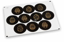 Selos para envelopes da Páscoa - preto + amarelo dourado | PIT Packaging.pt | Envelopesonline
