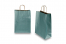Sacos de papel com alças torcidas - azul petróleo metalizado, 260 x 120 x 350 mm, 90 gr | PIT Packaging.pt | Envelopesonline