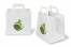 Sacos de papel com alças dobradas - branco com um exemplo impresso | PIT Packaging.pt | Envelopesonline