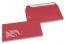 Vermelho, envelopes coloridos com janela, 110 x 220 mm (DL), janela à esquerda, formato da janela 45 x 90 mm, posição da janela a 20 mm da esquerda / 15 mm de baixo, fecho adesivo, papel colorido 120 gramas | PIT Packaging.pt | Envelopesonline