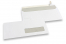 Envelopes com janela, branco, 110 x 220 mm (EA5/6), janela à direita 30 x 100 mm, posição da janela 15 mm do direita e 20 mm do baixo, 80 gramas, fecho autocolante | PIT Packaging.pt | Envelopesonline