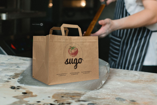 Sacos de papel com alças dobradas | PIT Packaging.pt | Envelopesonline