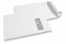 Envelopes com janela, branco, 220 x 312 mm (EA4), janela à direita 40 x 110 mm, posição da janela 20 mm do direita e 50 mm do cima, 120 gramas, fecho autocolante, peso unit. aprox. 18 g. | PIT Packaging.pt | Envelopesonline
