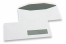 Envelopes com janela, branco, 114 x 229 mm (C5/6), janela à direita 30 x 100 mm, posição da janela 15 mm do direita e 20 mm do baixo, 80 gramas, fecho com goma | PIT Packaging.pt | Envelopesonline