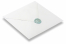Selos de cera - Flor-de-lis azul claro em envelope | PIT Packaging.pt | Envelopesonline