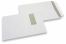 Envelopes com janela, branco, 229 x 324 mm (C4), janela à esquerda 40 x 110 mm, posição da janela 20 mm do esquerda e 60 mm do cima, 120 gramas, fecho com goma, peso unit. aprox. 20 g. | PIT Packaging.pt | Envelopesonline