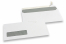 Envelopes com janela, branco, 110 x 220 mm (EA5/6), janela à esquerda 30 x 100 mm, posição da janela 15 mm do esquerda e 20 mm do baixo, 80 gramas, fecho autocolante | PIT Packaging.pt | Envelopesonline