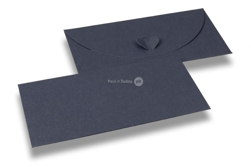 Envelopes com fecho cora&ccedil;&atilde;o - Azul