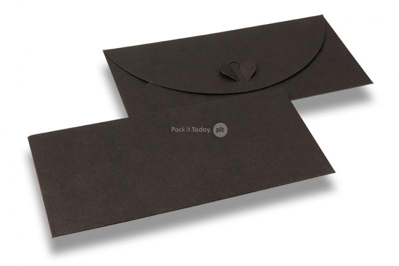 Envelopes com fecho cora&ccedil;&atilde;o - Bronze