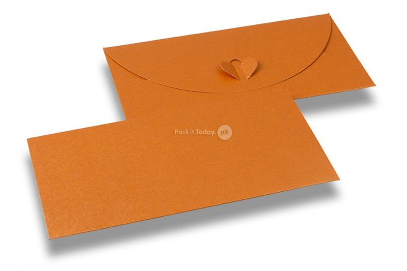 Envelopes com fecho coração - Cobre