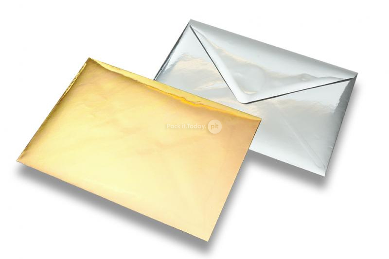 Envelopes metalizados acetinados