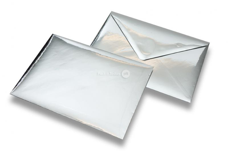 Envelopes metalizados acetinados Prateado