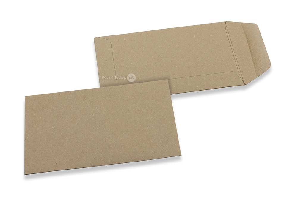 Envelopes de bolso coloridos - kraft castanho, 65 x 105 mm
