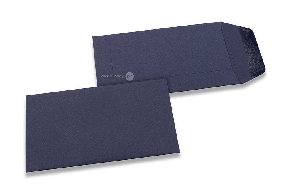 Envelopes de bolso coloridos - azul escuro, 65 x 105 mm