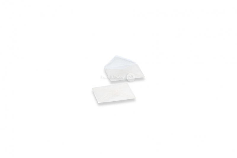 Envelopes transparentes brancos - 62 x 98 mm