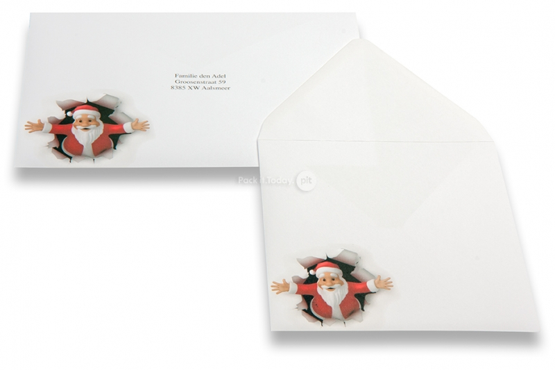 Envelopes de postais de Natal - Pai Natal 3D