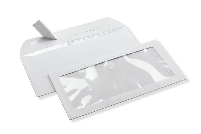 Envelopes com janela panor&acirc;mica, 110 x 220 mm (DL), fecho autocolante, (formato da janela: 80 x 190 mm, posi&ccedil;&atilde;o: 15 mm da esquerda, 15 mm do fundo)