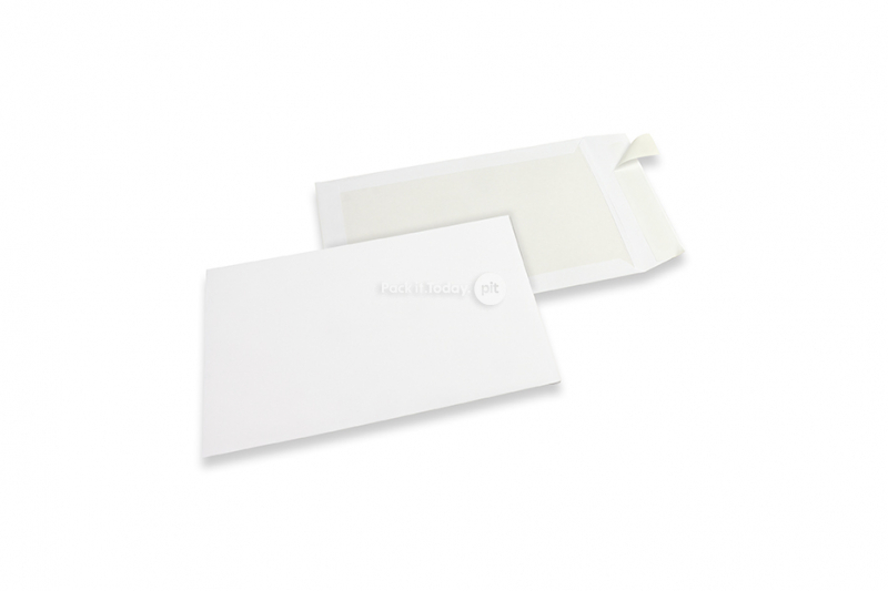 Envelopes em cartão rígido - 220 x 312 mm, frente kraft branca 120 gr, reverso duplex 450 gr branco, autocolante