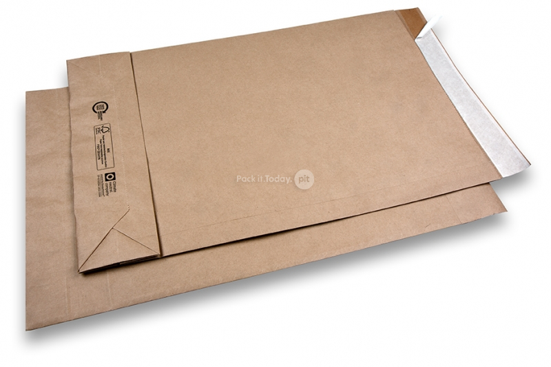 Sacos de papel com fita de vedação - castanho