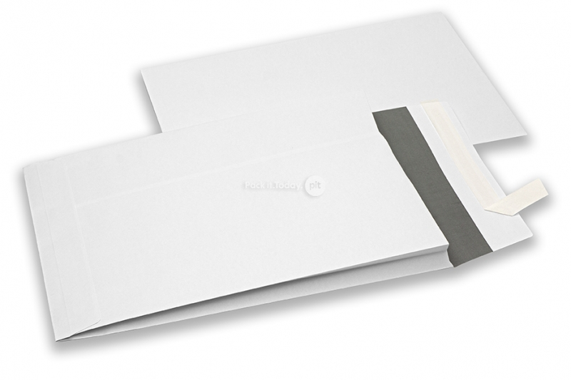 Envelopes com bolsa refor&ccedil;ados com fundo em V - branco