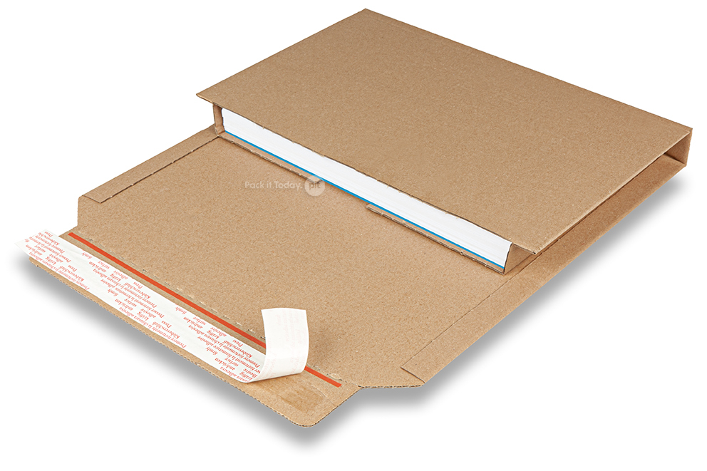 Embalagem para livros - feche a embalagem com a fita adesiva - castanho