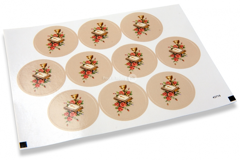 Selos para envelope de batizado - b&iacute;blia com rosas