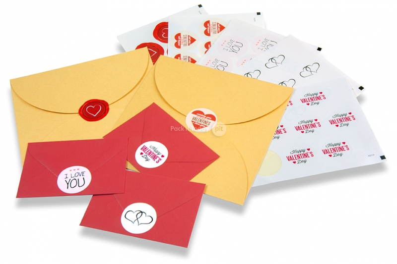 Selos para envelope, amor - v&aacute;rios