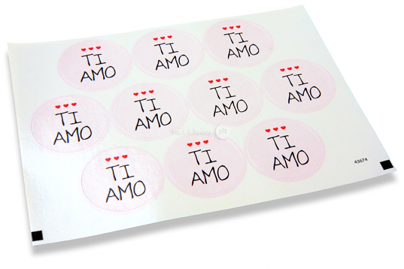 Selos para envelope, amor - Ti amo