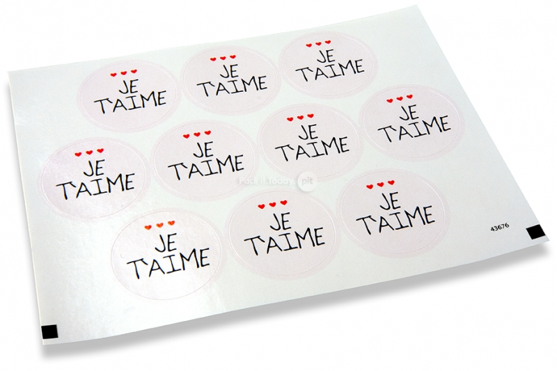 Selos para envelope, amor - Je t'aime