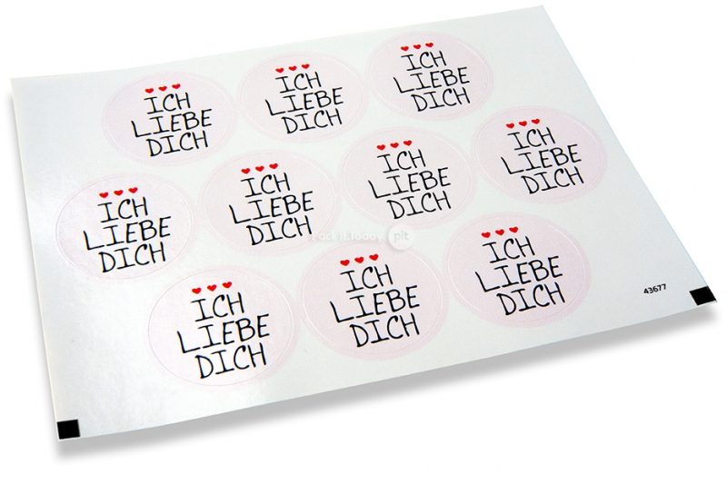 Selos para envelope, amor - Ich liebe dich