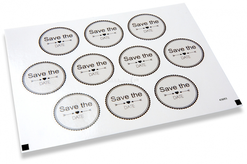Selos para envelope de festa - save the date