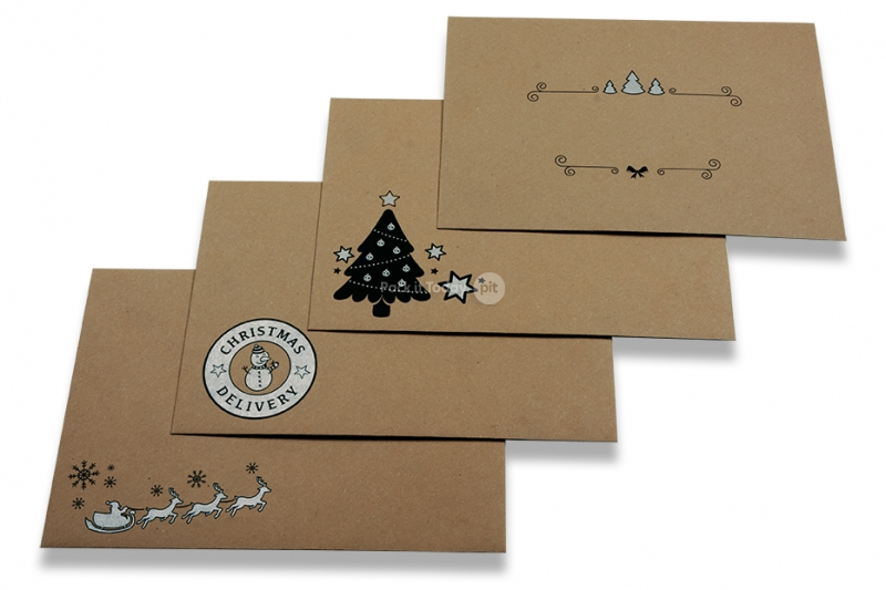 Envelopes de Natal reciclados