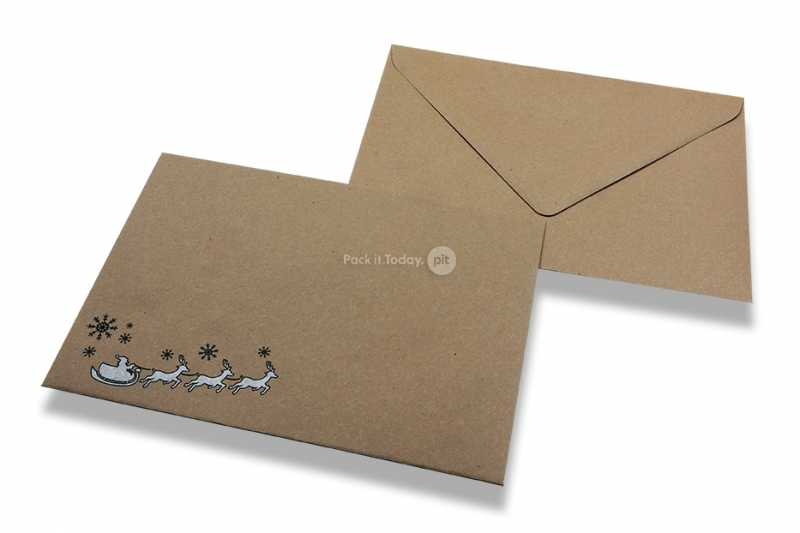 Envelopes de Natal reciclados - trenó
