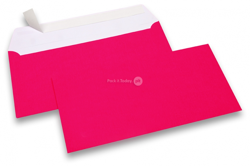 Envelopes néon - rosa, sem janela