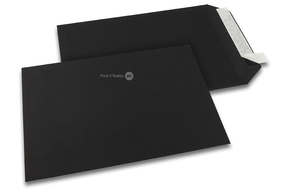 Envelopes de papel coloridos - Preto, 229 x 324 mm