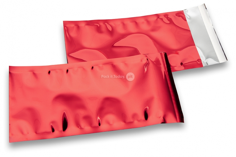 Envelopes coloridos de folha metalizada - Vermelho 114 x 229 mm