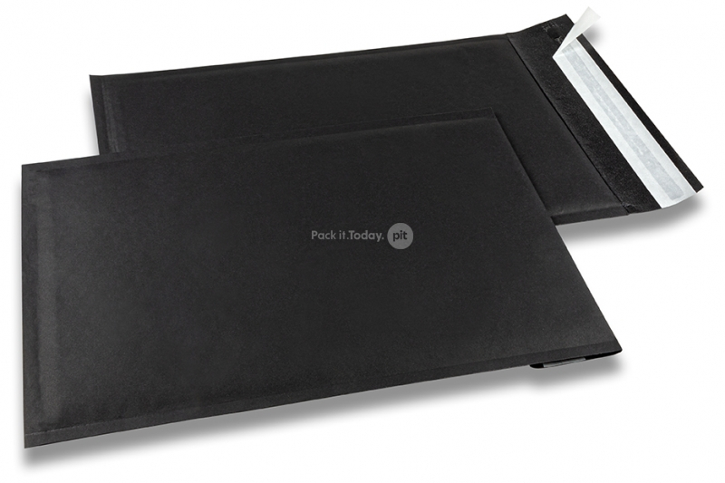 Envelopes de papel de bolhas pretos - 230 x 324 mm, 160 gramas