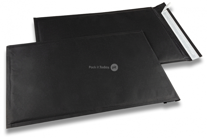 Envelopes de papel de bolhas pretos - 320 x 450 mm, 160 gramas