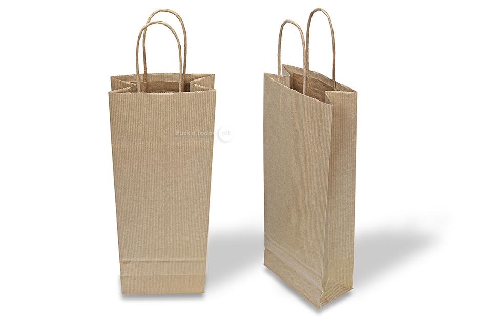 Sacos para garrafas de vinho - castanho