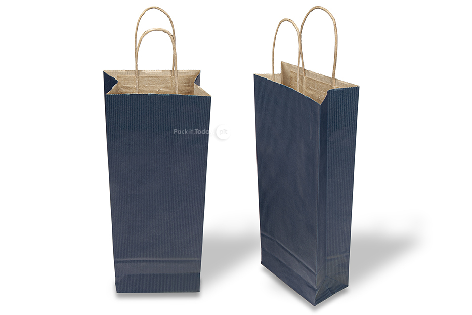 Sacos para garrafas de vinho - azul escuro