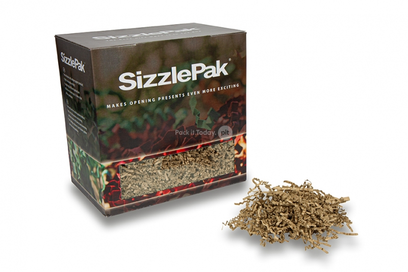 Farripas de papel para enchimento SizzlePak - Castanho papel kraft (neutro) (1.25 kg), 100 gramas de papel