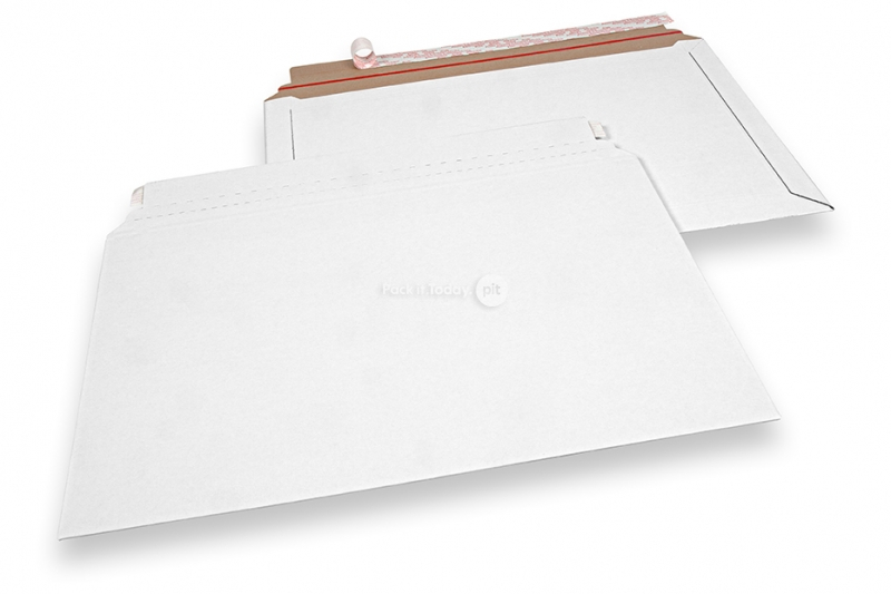 Envelopes de cartão ondulado branco - 320 x 485 mm